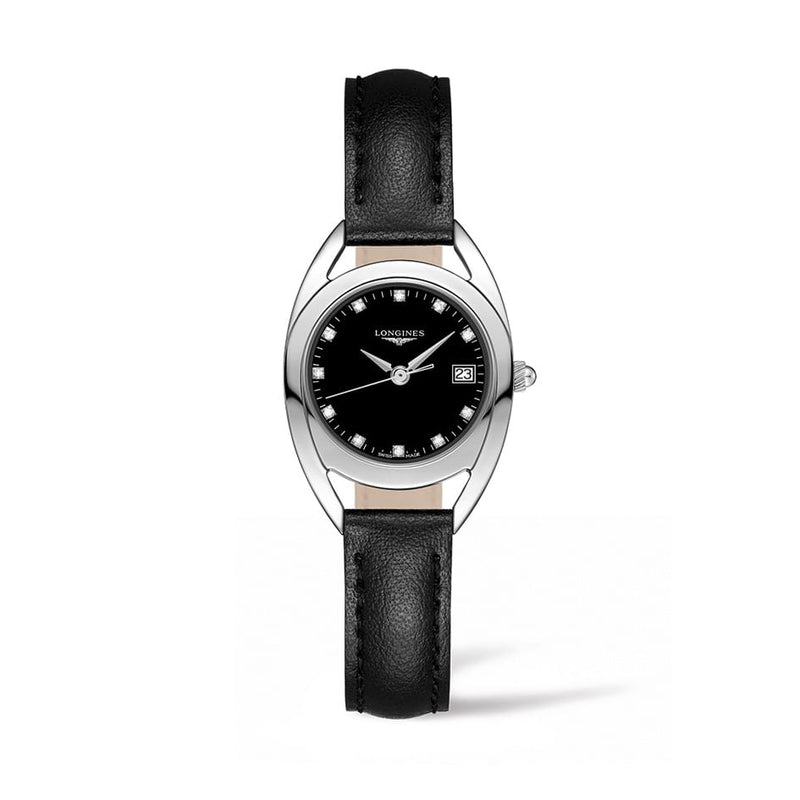 Longines Equestrian Quartz Diamond Black Dial Watch for Women - L6.136.4.57.0 Buy Now By Longines
