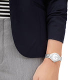 Shop Swarovski Lovely Crystals Mini White Dial Silver Steel Strap Watch for Women - 5242901 in USA
