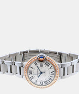 Cartier Ballon Bleu De Cartier Diamonds Silver Dial Silver Steel Strap Watch for Women - WE902080