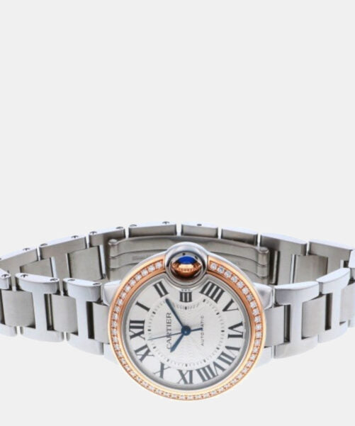 Cartier Ballon Bleu De Cartier Diamonds Silver Dial Silver Steel Strap Watch for Women - WE902080