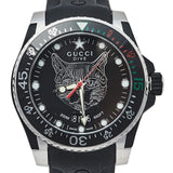 Shop Gucci Dive Feline Black Dial Black Rubber Strap Watch For Men - YA136320 in USA