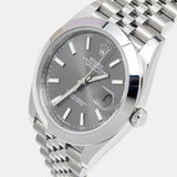 Shop Rolex Datejust 41 Oyster Grey Dial Silver Oystersteel Bracelet Watch for Men - M126300-0008 in USA