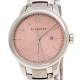 Shop Burberry The Classic Pink Dial Silver Steel Strap Watch for Women - BU10111 in USA