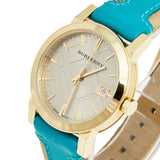 Burberry Heritage Gold Dial Blue Leather Strap Watch for Women - BU9112 Buy Now By Burberry