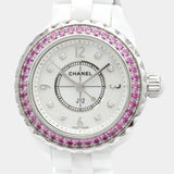 Chanel J12 Quartz Diamonds Mother of Pearl White Dial White Steel Strap Watch for Women - J12 H3243