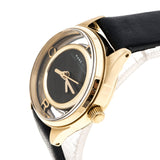 Marc Jacobs Tether Black Dial Black Leather Strap Watch for Women - MBM1376 Buy Now By Marc Jacobs