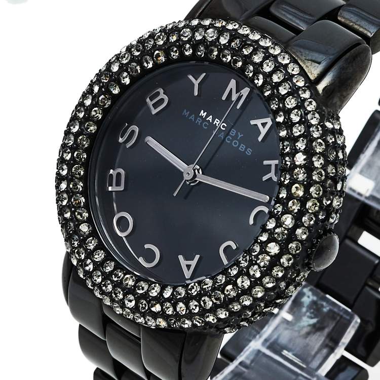 Marc Jacobs Marci Black Dial Black Steel Dial Strap Watch for Women - MBM3193 Buy Now By Marc Jacobs