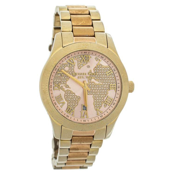 Michael Kors Layton Rose Gold Dial Gold Stainless Steel Strap Watch for Women - MK6476 Buy Now By Michael Kors
