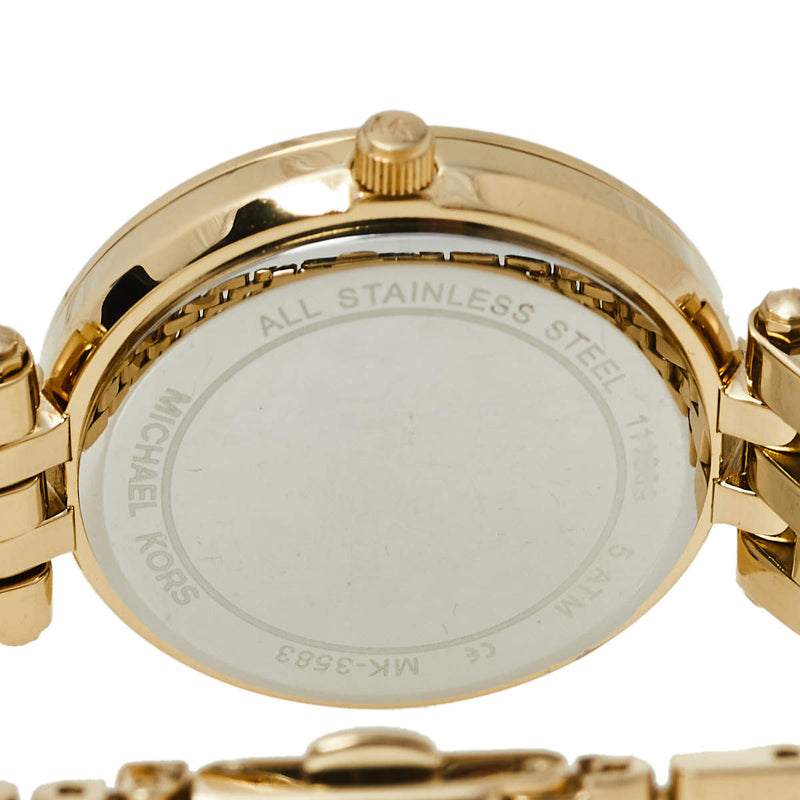 Michael Kors Darci Quartz Mother of Pearl Red Dial Gold Steel Strap Watch For Women - MK3583 Buy Now By Michael Kors