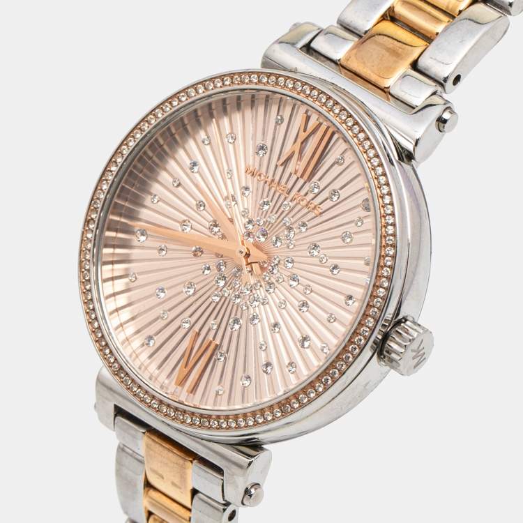 Michael Kors Sofie Quartz Rose Gold Dial Two Tone Steel Strap Watch For Women - MK3972 Buy Now By Michael Kors