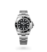 Shop Rolex Submariner Black Dial Silver Steel Strap Watch for Men - M124060-0001 in USA