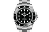 Shop Rolex Submariner Black Dial Silver Steel Strap Watch for Men - M124060-0001 in USA