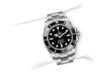 Rolex Submariner Black Dial Silver Steel Strap Watch for Men - M124060-0001