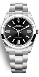 Shop Rolex Datejust 41 Oyster Black Dial Silver Oystersteel Strap Watch for Men - M126300-0011 in USA