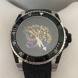 Shop Gucci Dive Tiger Black Dial Black Rubber Strap Watch For Men - YA136318 in USA