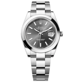Shop Rolex Datejust 41 Oyster Grey Dial Oystersteel Strap Watch for Men - M126300-0007 in USA