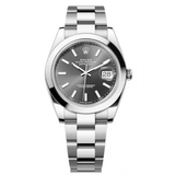 Shop Rolex Datejust 41 Oyster Grey Dial Oystersteel Strap Watch for Men - M126300-0007 in USA