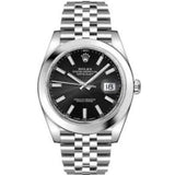 Shop Rolex Datejust 41 Oyster Black Dial Oystersteel Jubilee Bracelet Watch for Men - M126300-0012 in USA