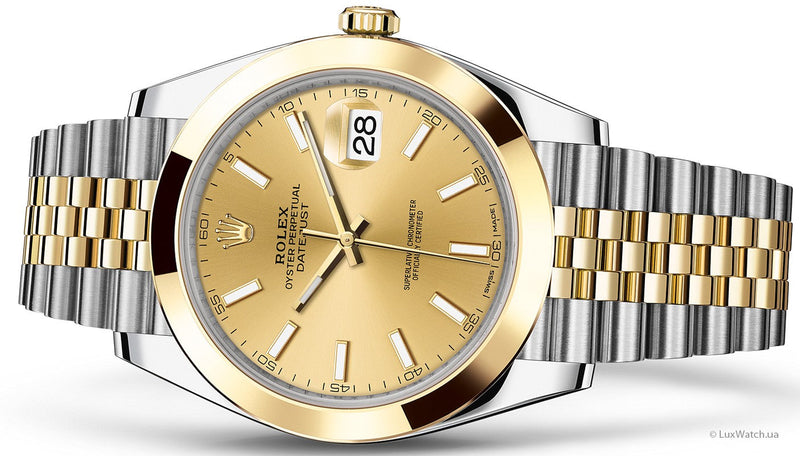 Shop Rolex Datejust 41 Oyster Gold Dial Two Tone Oystersteel & Yellow Gold Jubilee Bracelet Watch for Men - M126303-0010 in USA