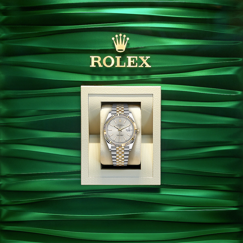 Shop Rolex Datejust 41 Silver Dial Two Tone Oystersteel & Yellow Gold Jubilee Bracelet Watch for Men - M126333-0002 in USA