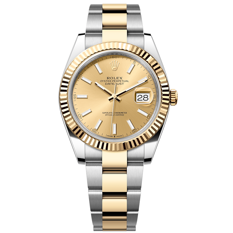 Shop Rolex Datejust 41 Champagne Dial Two Tone Oystersteel & Gold Strap Watch for Men - M126333-0009 in USA