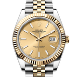 Shop Rolex Datejust 41 Oyster Gold Dial Two Tone Oystersteel & Yellow Gold Jubilee Bracelet Watch for Men - M126333-0010 in USA