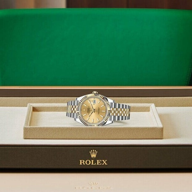 Shop Rolex Datejust 41 Oyster Gold Dial Two Tone Oystersteel & Yellow Gold Jubilee Bracelet Watch for Men - M126333-0010 in USA