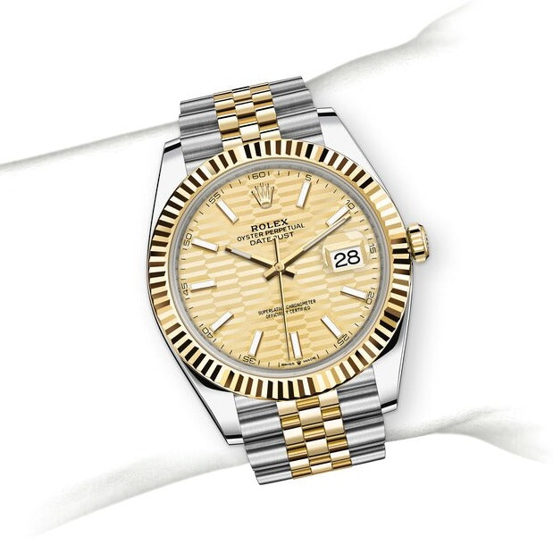 Shop Rolex Datejust 41 Oyster Gold Dial Two Tone Oystersteel & Yellow Gold Jubilee Bracelet Watch for Men - M126303-0010 in USA