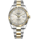 Shop Rolex Datejust 41 Oyster Silver Dial Two Tone Oystersteel & Yellow Gold Strap Watch for Men - M126333-0001 in USA