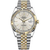 Shop Rolex Datejust 41 Silver Dial Two Tone Oystersteel & Yellow Gold Jubilee Bracelet Watch for Men - M126333-0002 in USA