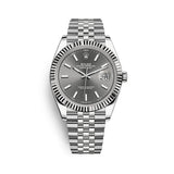Shop Rolex Datejust 41 Oyster Grey Dial Two Tone Oystersteel & White Gold Strap Watch for Men - M126334-0014 in USA