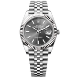 Shop Rolex Datejust 41 Oyster Grey Dial Two Tone Oystersteel & White Gold Strap Watch for Men - M126334-0014 in USA
