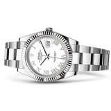 Shop Rolex Datejust 41 Oyster White Dial Oystersteel & White Gold Steel Strap Watch for Men - M126334-0009 in USA