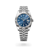 Shop Rolex Datejust 41 Oyster Blue Dial Oystersteel & Grey Gold Strap Watch for Men - M126334-0032 in USA