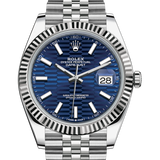 Shop Rolex Datejust 41 Oyster Blue Dial Oystersteel & Grey Gold Strap Watch for Men - M126334-0032 in USA