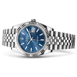 Shop Rolex Datejust 41 Oyster Blue Dial Oystersteel & Grey Gold Strap Watch for Men - M126334-0032 in USA