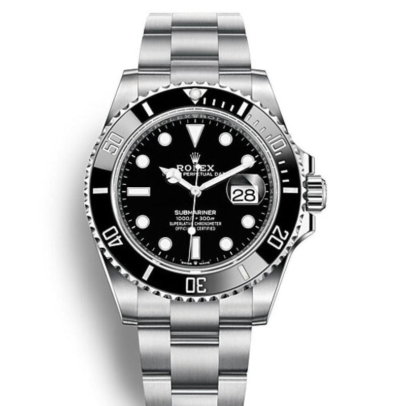 Shop Rolex Submariner Date Oyster 41 Black Dial Silver Oystersteel Strap Watch for Men - M126610LN-0001 in USA