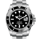 Shop Rolex Submariner Date Oyster 41 Black Dial Silver Oystersteel Strap Watch for Men - M126610LN-0001 in USA