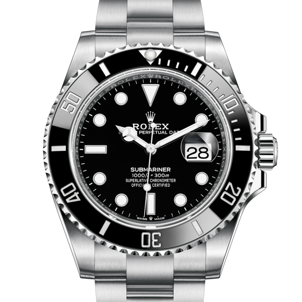 Shop Rolex Submariner Date Oyster 41 Black Dial Silver Oystersteel Strap Watch for Men - M126610LN-0001 in USA