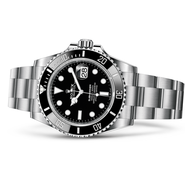 Shop Rolex Submariner Date Oyster 41 Black Dial Silver Oystersteel Strap Watch for Men - M126610LN-0001 in USA
