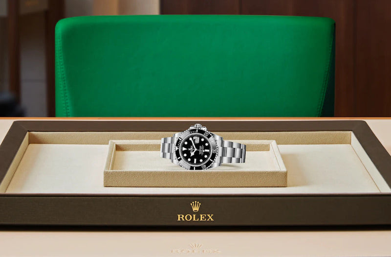 Shop Rolex Submariner Date Oyster 41 Black Dial Silver Oystersteel Strap Watch for Men - M126610LN-0001 in USA