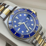 Shop Rolex Submariner Date Oyster 41mm Blue Dial Two Tone Oyster Steel Yellow Gold Strap Watch for Men - M126613LB-0002 in USA