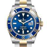Shop Rolex Submariner Date Oyster 41mm Blue Dial Two Tone Oyster Steel Yellow Gold Strap Watch for Men - M126613LB-0002 in USA