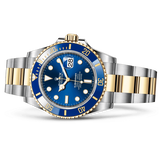 Shop Rolex Submariner Date Oyster 41mm Blue Dial Two Tone Oyster Steel Yellow Gold Strap Watch for Men - M126613LB-0002 in USA