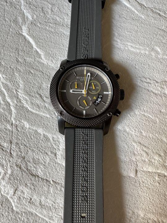 Burberry Sport Endurance Chronograph Grey Dial Grey Rubber Strap Watch for Men - BU7713 Buy Now By Burberry