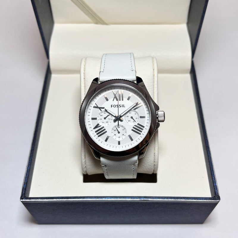 Fossil Cecile White Dial White Leather Strap Watch for Women - AM4484 Buy Now By Fossil