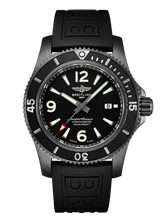 Breitling Superocean Automatic 46mm Black Dial Black Rubber Strap Watch for Men - M17368B71B1S1