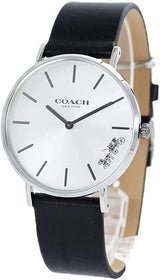 Coach Perry White Dial Black Leather Strap Watch for Women - 14503115 Buy Now By Coach