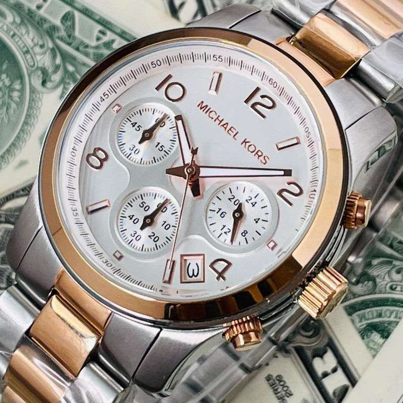 Michael Kors Runway Silver Dial Two Tone Steel Strap Watch for Women - MK5315 Buy Now By Michael Kors