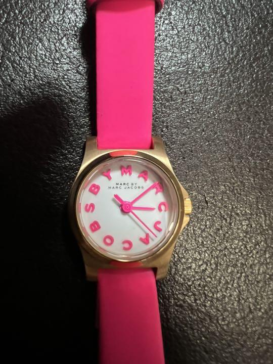 Marc Jacobs Henry White Dial Pink Leather Strap Watch for Women - MBM1237 Buy Now By Marc Jacobs